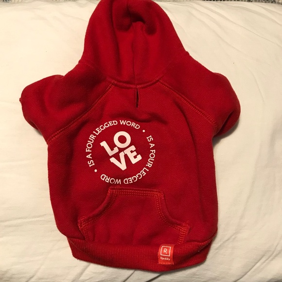 Reddy Love is a 4 legged Word Hoodie xs - Picture 5 of 8